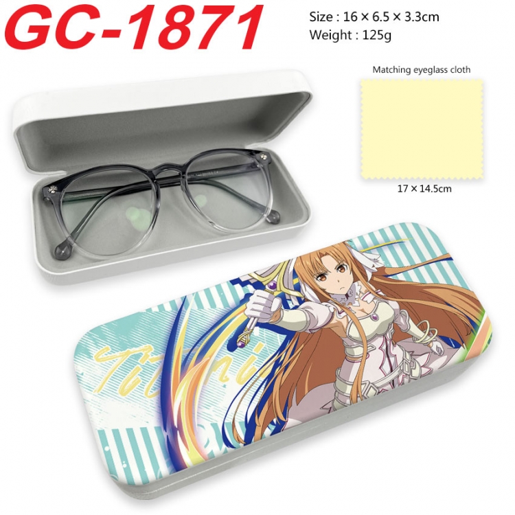 Sword Art Online Anime UV printed PU leather material glasses case 16X6.5X3.3cm gc-1871