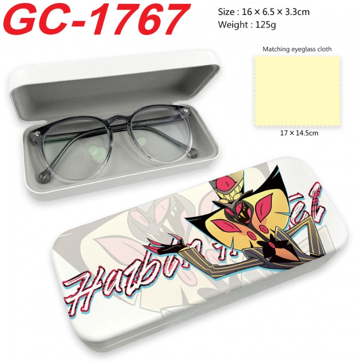Hazbin Hotel Anime UV printed PU leather material glasses case 16X6.5X3.3cm gc-1767