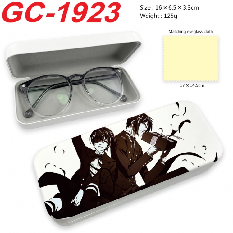 Kuroshitsuji Anime UV printed PU leather material glasses case 16X6.5X3.3cm  gc-1923