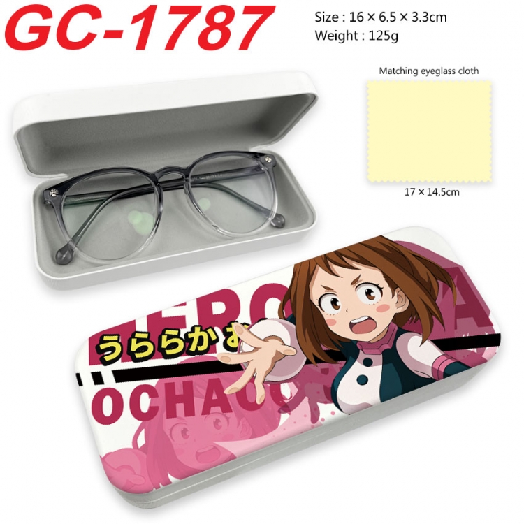 My Hero Academia Anime UV printed PU leather material glasses case 16X6.5X3.3cm gc-1787