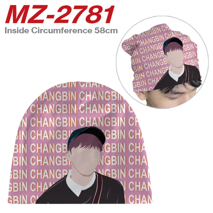 straykids Anime flannel full color hat cosplay men's and women's knitted hats 58cm  MZ-2781