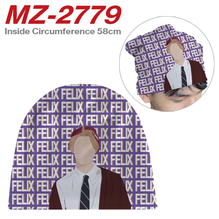 straykids Anime flannel full color hat cosplay men's and women's knitted hats 58cm  MZ-2779