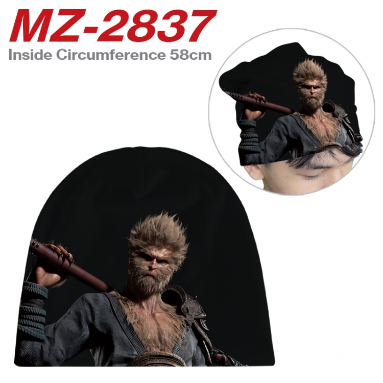 Black Myth Anime flannel full color hat cosplay men's and women's knitted hats 58cm MZ-2837