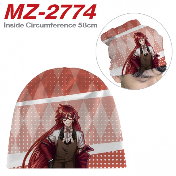 Kuroshitsuji Anime flannel full color hat cosplay men's and women's knitted hats 58cm  MZ-2774