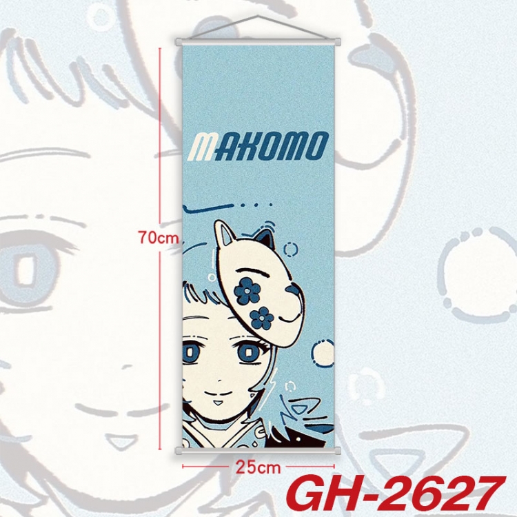 Demon Slayer Kimets Plastic Rod Cloth Small Hanging Canvas Painting Wall Scroll 25x70cm price for 5 pcs gh-2627