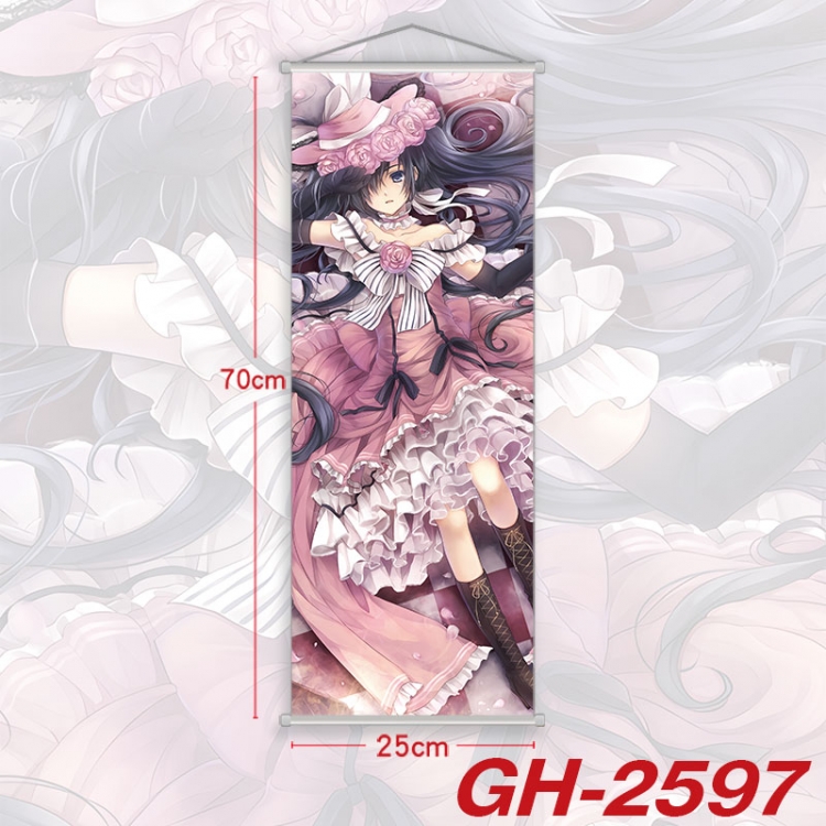 Demon Slayer Kimets Plastic Rod Cloth Small Hanging Canvas Painting Wall Scroll 25x70cm price for 5 pcs gh-2597