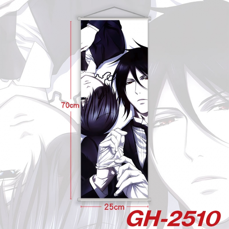 Kuroshitsuji Plastic Rod Cloth Small Hanging Canvas Painting Wall Scroll 25x70cm price for 5 pcs  gh-2510