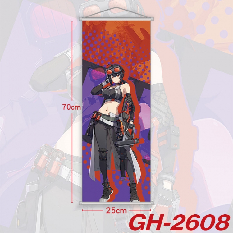 Zenless Zone Zero Plastic Rod Cloth Small Hanging Canvas Painting Wall Scroll 25x70cm price for 5 pcs  gh-2608