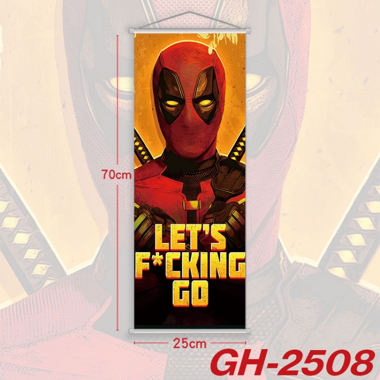 Marvel Plastic Rod Cloth Small Hanging Canvas Painting Wall Scroll 25x70cm price for 5 pcs gh-2508