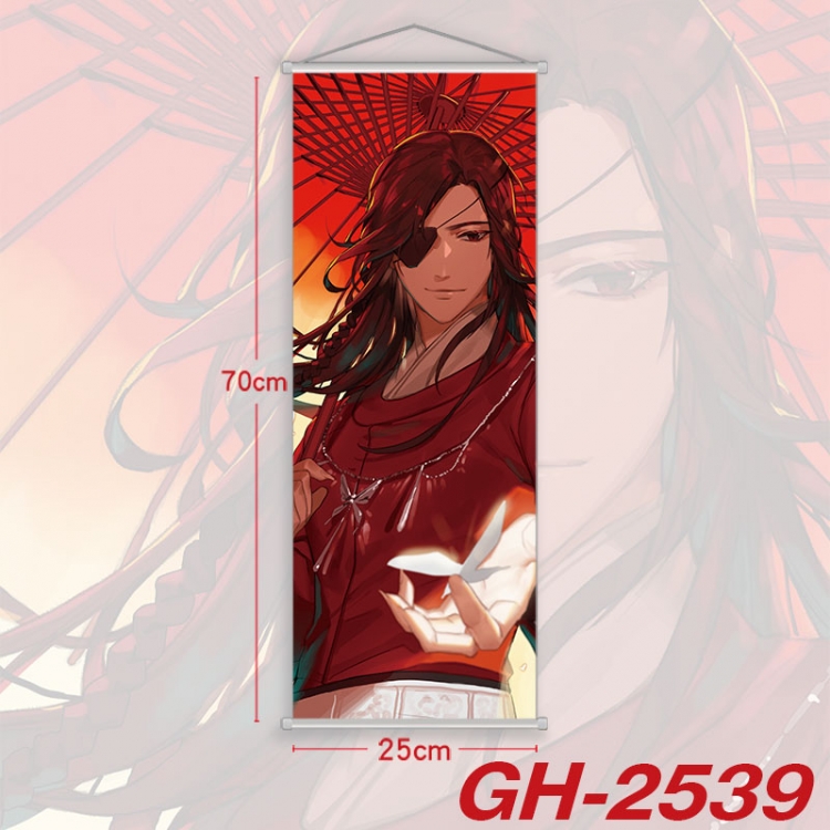 Heaven Official's Blessing Plastic Rod Cloth Small Hanging Canvas Painting Wall Scroll 25x70cm price for 5 pcs gh-2539