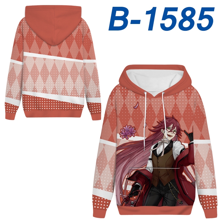 Kuroshitsuji Anime full-color health cloth hooded sweatshirt from S to 4XL