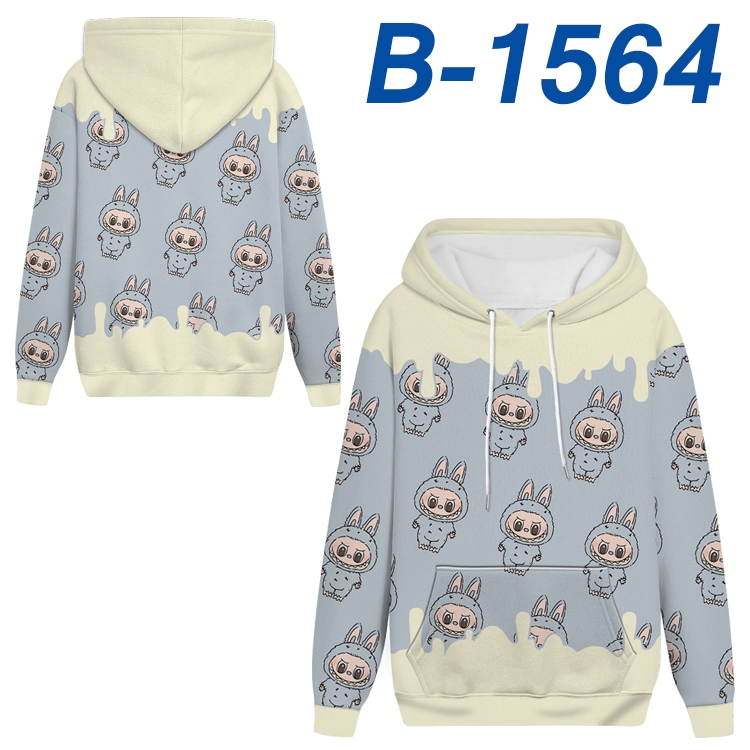 Labubu Anime full-color health cloth hooded sweatshirt from S to 4XL