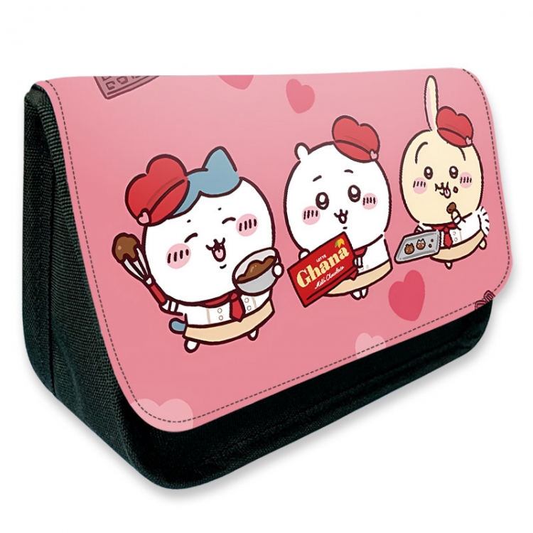 Chiikawa Anime Velcro canvas zipper pencil case Pencil Bag 21×14×7.5cm