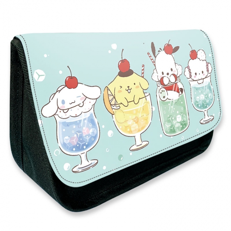 sanrio Anime Velcro canvas zipper pencil case Pencil Bag 21×14×7.5cm
