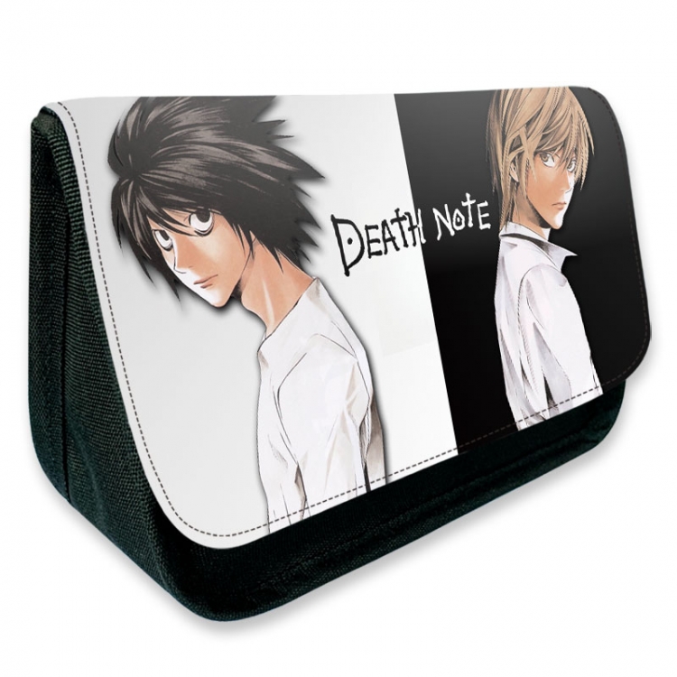 Death note Anime Velcro canvas zipper pencil case Pencil Bag 21×14×7.5cm