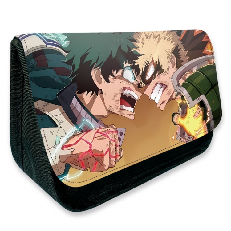 My Hero Academia Anime Velcro canvas zipper pencil case Pencil Bag 21×14×7.5cm