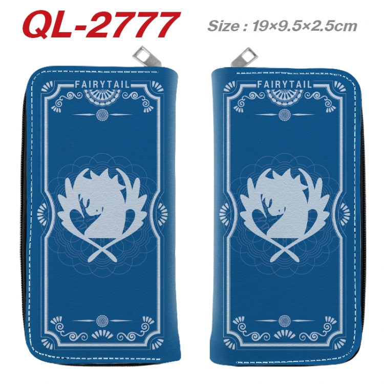 Fairy tail Anime peripheral PU leather full-color long zippered wallet 19.5x9.5x2.5cm QL-2777
