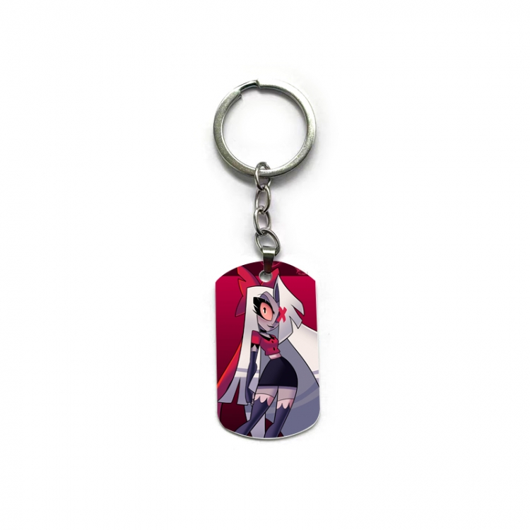 Hazbin Hotel Anime double-sided full-color printed military brand ring keychain  price for 5 pcs