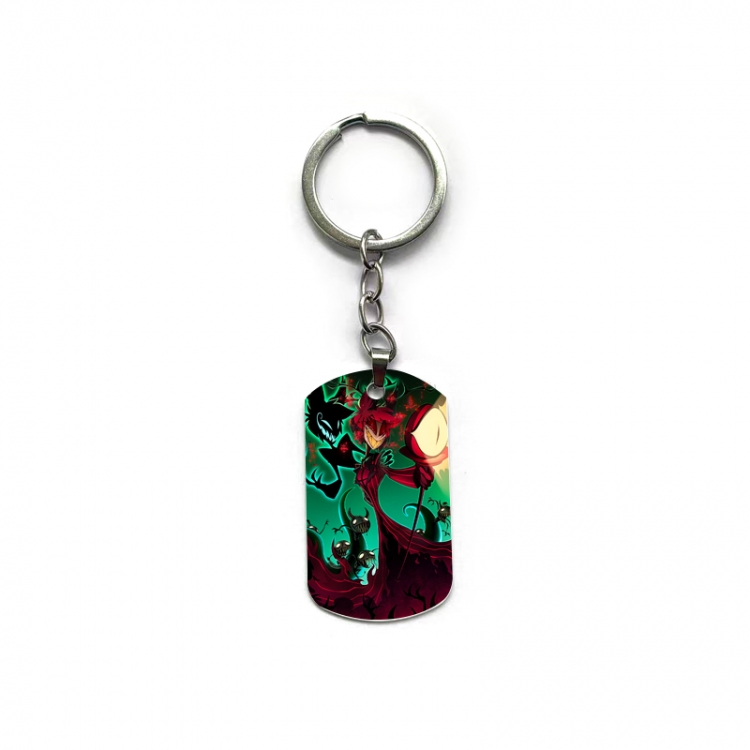 Hazbin Hotel Anime double-sided full-color printed military brand ring keychain  price for 5 pcs