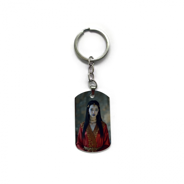 Black Myth Anime double-sided full-color printed military brand ring keychain  price for 5 pcs