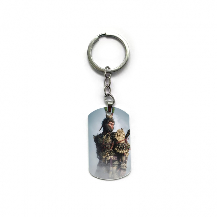 Black Myth Anime double-sided full-color printed military brand ring keychain  price for 5 pcs