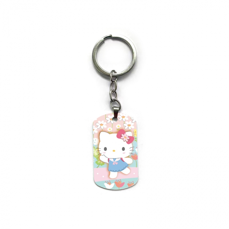 sanrio Anime double-sided full-color printed military brand ring keychain  price for 5 pcs