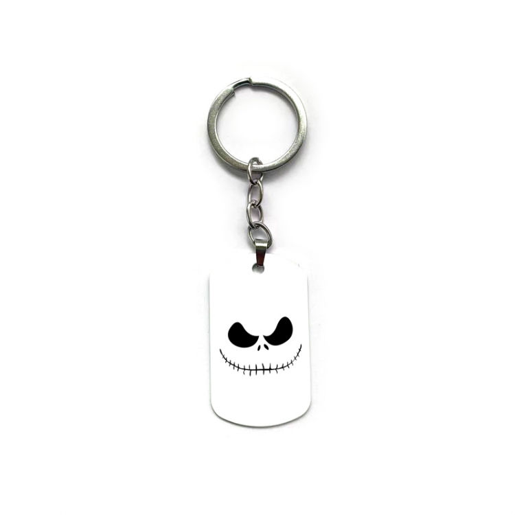 The Nightmare Before Christmas Anime double-sided full-color printed military brand ring keychain  price for 5 pcs