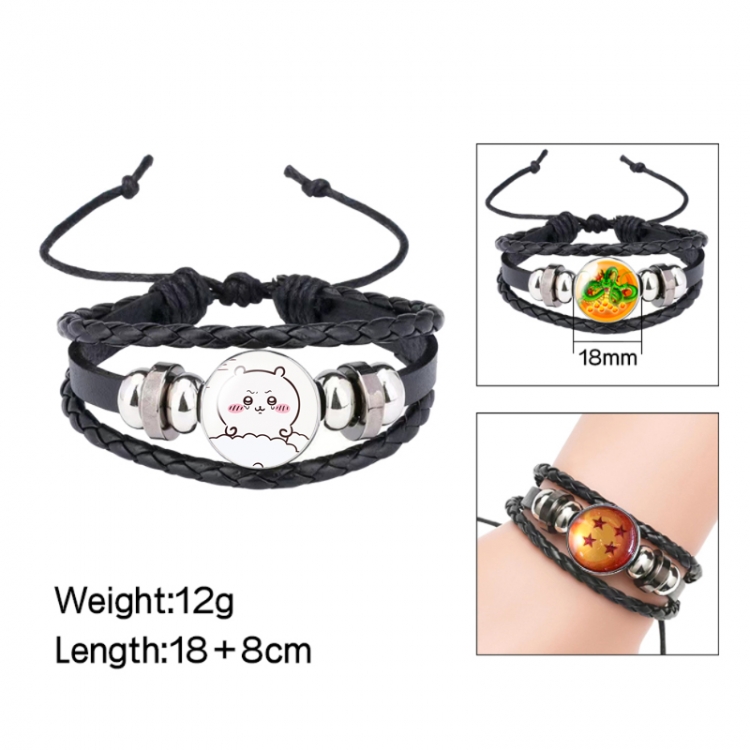 chiikawa Anime peripheral crystal leather rope bracelet price for 5 pcs 
