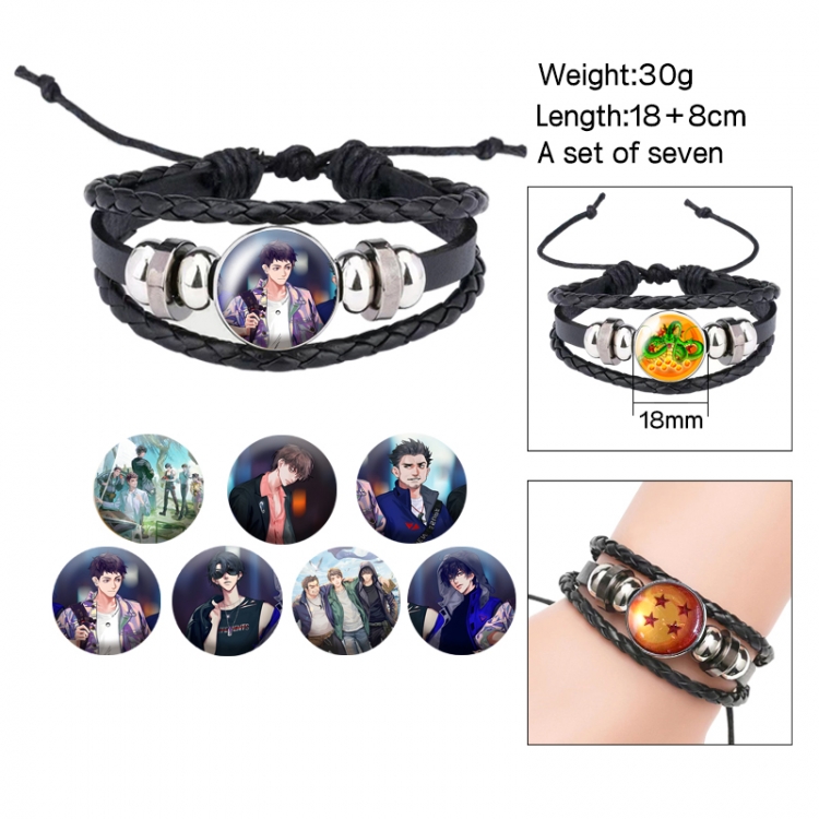 The Graver Robbers Chronicles Anime Free Change Crystal Leather Rope Bracelet Set