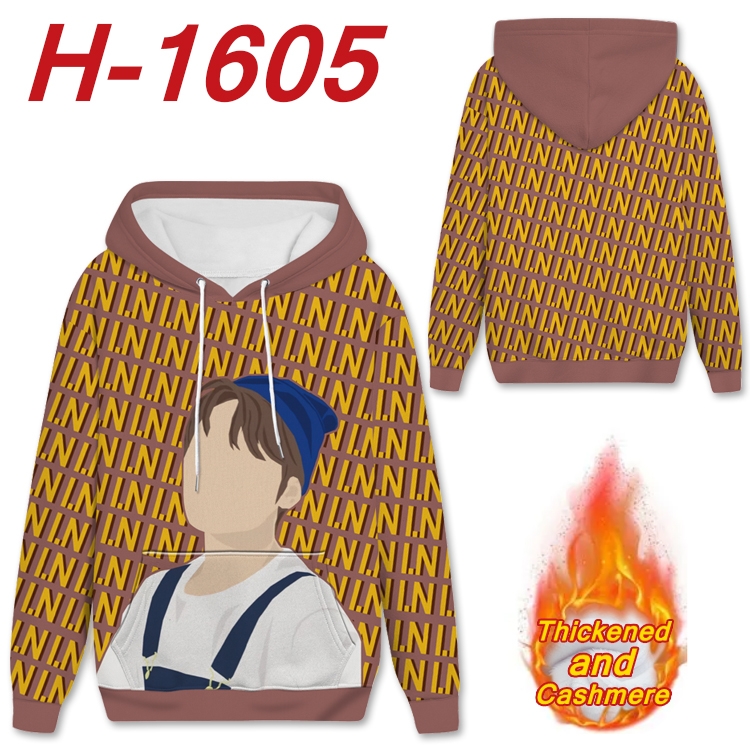 straykids Anime plus velvet padded pullover hooded sweater from S to 4XL H-1605