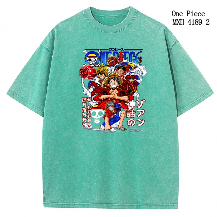 One Piece Anime peripheral pure cotton washed and worn T-shirt from S to 2XL