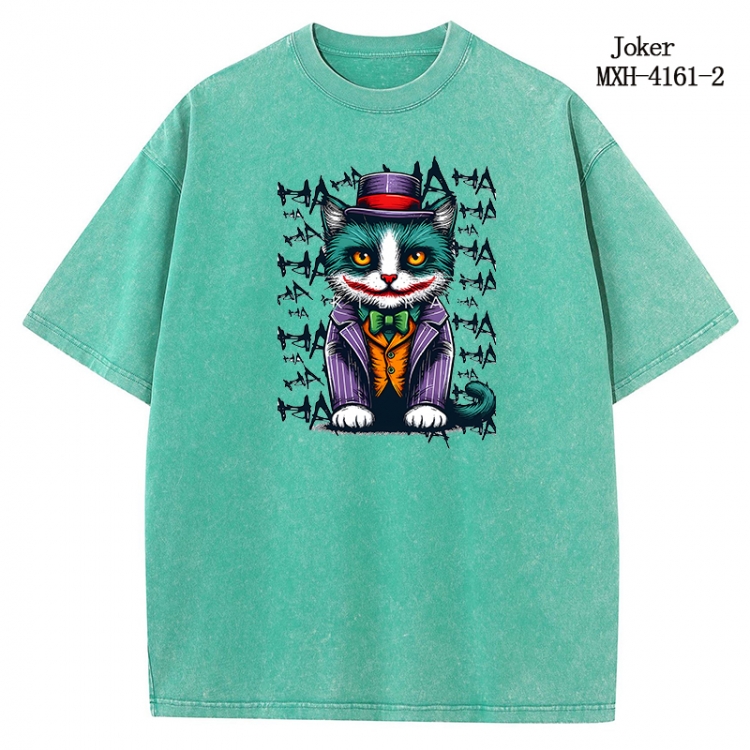 Joker Anime peripheral pure cotton washed and worn T-shirt from S to 2XL