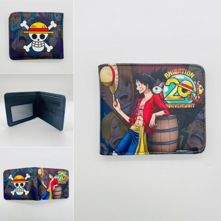 One Piece Full color Two fold short card case wallet 11X9.5CM  
