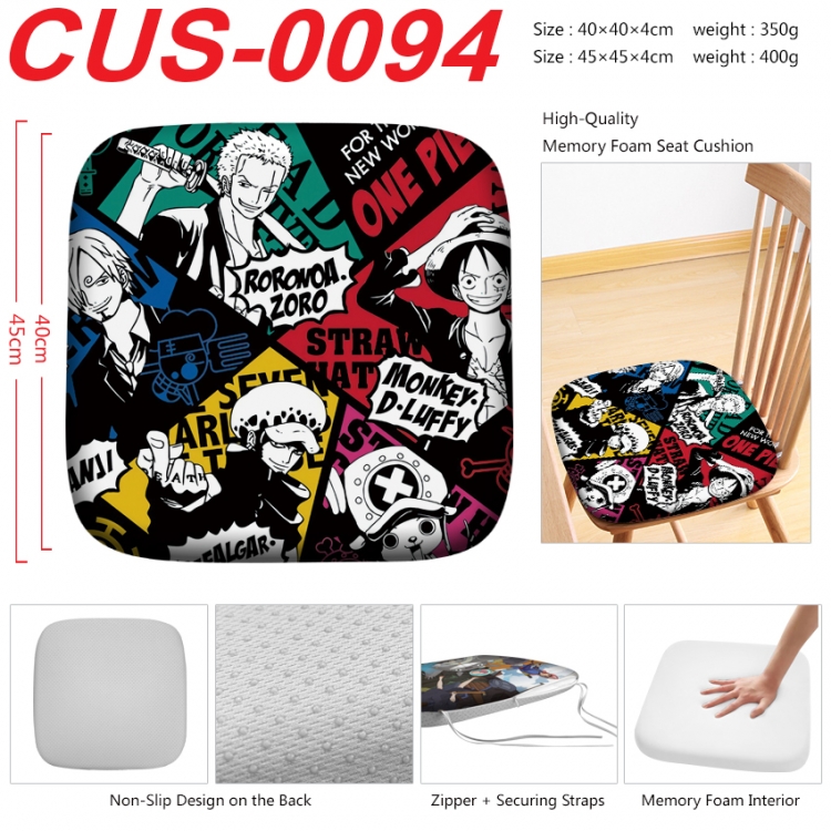 One Piece Anime full-color pressure cushion 45x45x4cm  CUS-0094