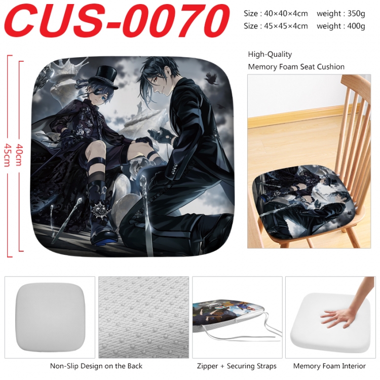 Kuroshitsuji Anime full-color pressure cushion 45x45x4cm  CUS-0070