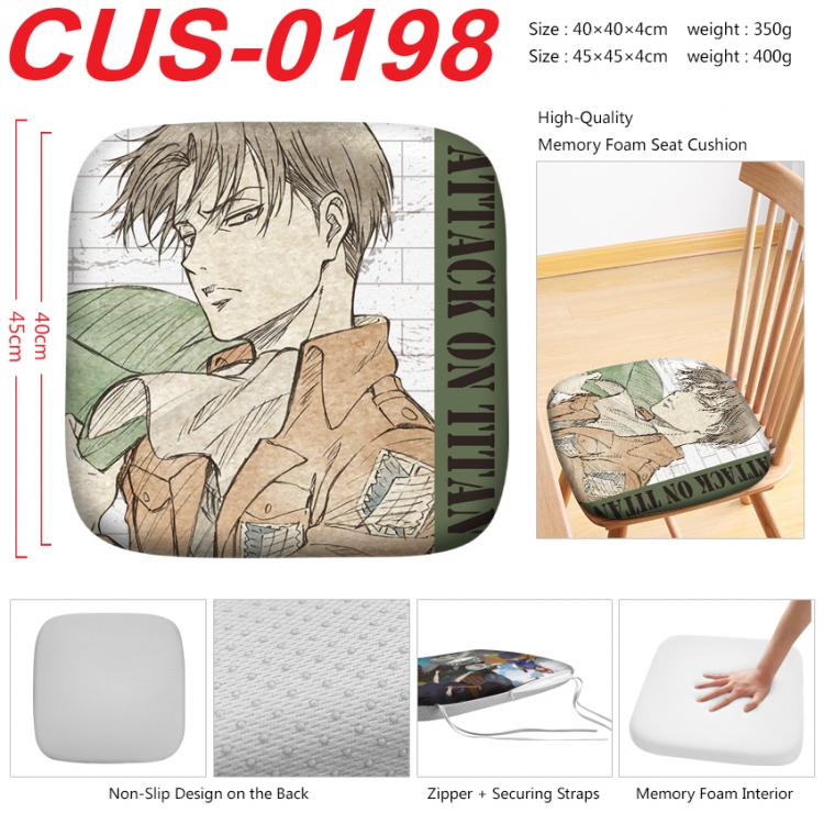 Shingeki no Kyojin Anime full-color pressure cushion 45x45x4cm CUS-0198