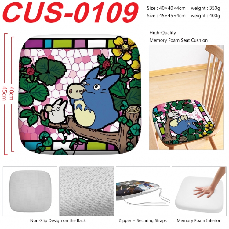 TOTORO Anime full-color pressure cushion 45x45x4cm CUS-0109