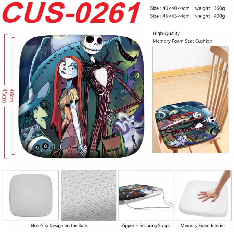 The Nightmare Before Christmas Anime full-color pressure cushion 45x45x4cm CUS-0261