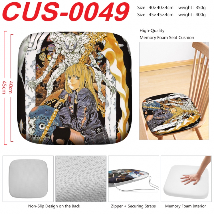 Death note Anime full-color pressure cushion 45x45x4cm CUS-0049