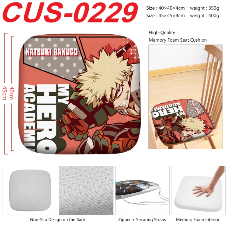 My Hero Academia Anime full-color pressure cushion 45x45x4cm CUS-0229