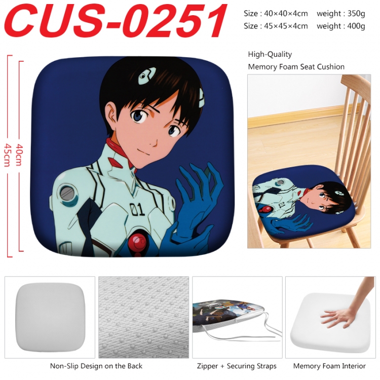 EVA Anime full-color pressure cushion 45x45x4cm  CUS-0251