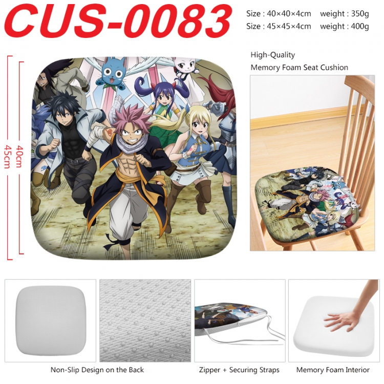 Fairy tail Anime full-color pressure cushion 45x45x4cm CUS-0083