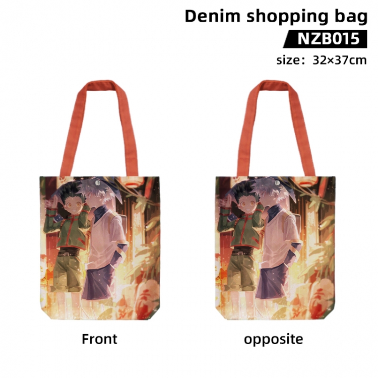 HunterXHunter Anime denim shopping bag handbag 32X37CM NZB015