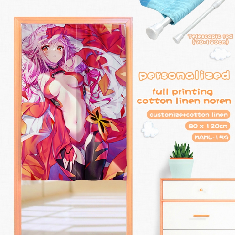 Guilty Crown Game imitation cotton and linen color printed door curtain 80X120CM MAML159