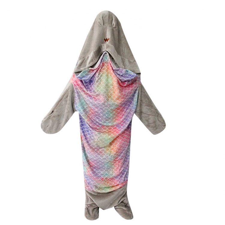 Mermaid Cat Anime flannel pajamas sleeping bag from L to 2XL