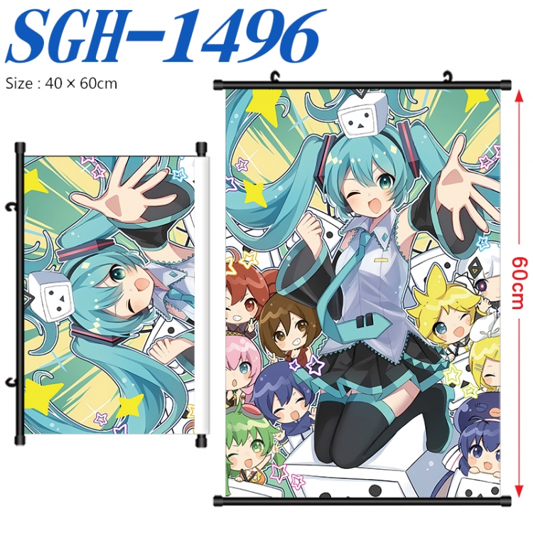 Hatsune Miku Anime digital printed pole style hanging picture Wall Scroll 40x60cm SGH-1496