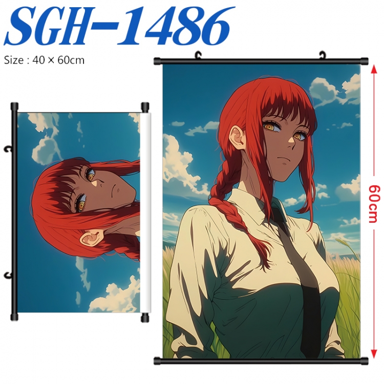 Chainsaw man Anime digital printed pole style hanging picture Wall Scroll 40x60cm SGH-1486
