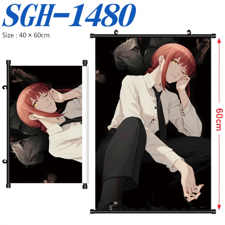 Chainsaw man Anime digital printed pole style hanging picture Wall Scroll 40x60cm SGH-1480