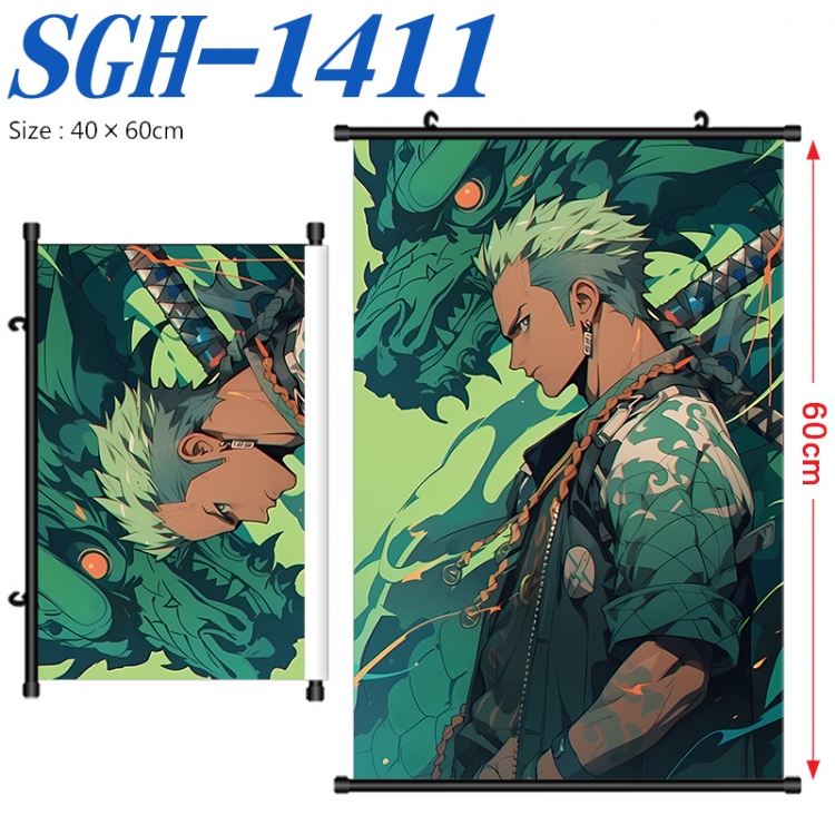 One Piece Anime digital printed pole style hanging picture Wall Scroll 40x60cm SGH-1411
