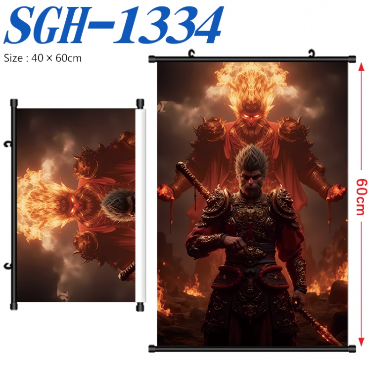 Black Myth Anime digital printed pole style hanging picture Wall Scroll 40x60cm SGH-1334